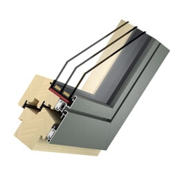 Holz Alu Fenster Basic Slim mit schlanker Profilansicht und wärmegedämmtem Aufbau für modernes und energieeffizientes Wohnen