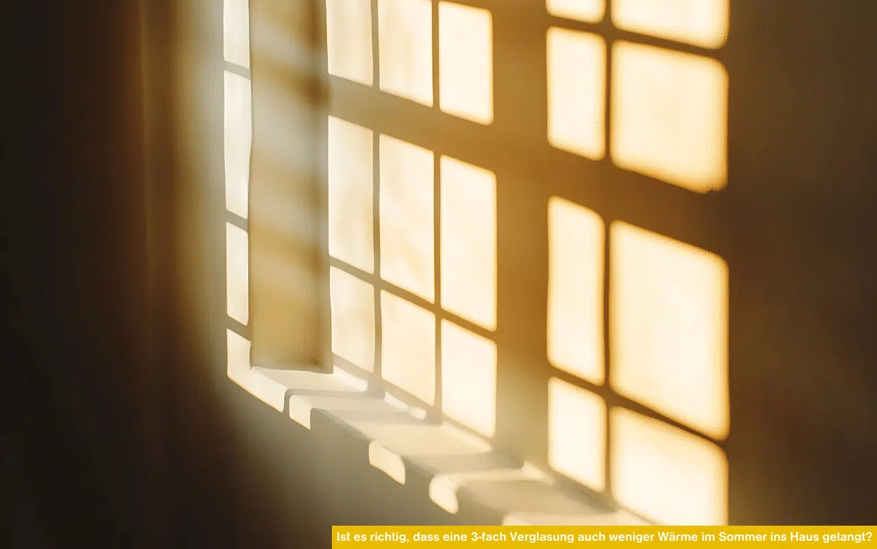 Ist es richtig dass eine 3-fach Verglasung auch weniger Wärme im Sommer ins Haus gelangt?