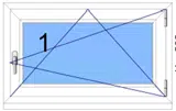 Fenstertypen Kellerfenster 1-flügelig mit Dreh-Kipp-Funktion für optimale Belüftung und Tageslichteinfall im Kellergeschoss.