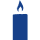 Icon - Kerzentest zur Lecksuche: Flamme flackert an undichter Stelle nahe Fenster, Sicherheitshinweise beachten.