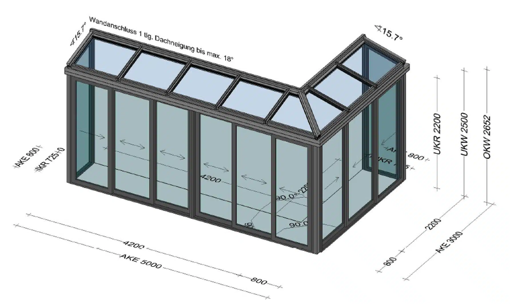 Kleiner Wintergarten für bestehendes Haus in Arnreit