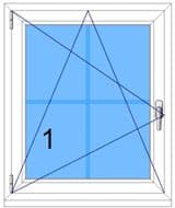 Einflügeliges Küchenfenster