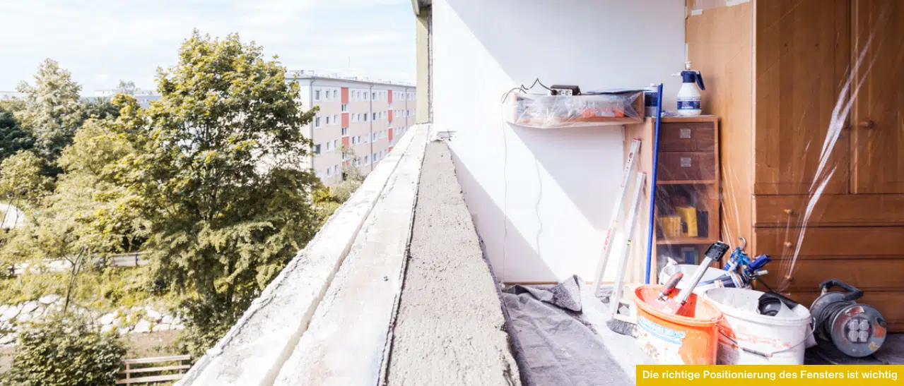 Lassen Sie sich beraten, damit die optimale Positionierung der Fenster in vorbereiteter Maueröffnung mit sicherer Dämmung und Dichtigkeit gelingt.