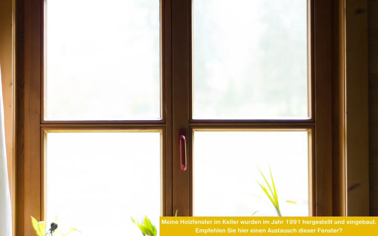 Meine Holzfenster im Keller wurden im Jahr 1991 hergestellt und eingebaut. Empfehlen Sie hier einen Austausch dieser Fenster?