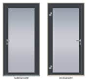 Preis Nebeneingangstüre Aluminium mit Glaseinsatz