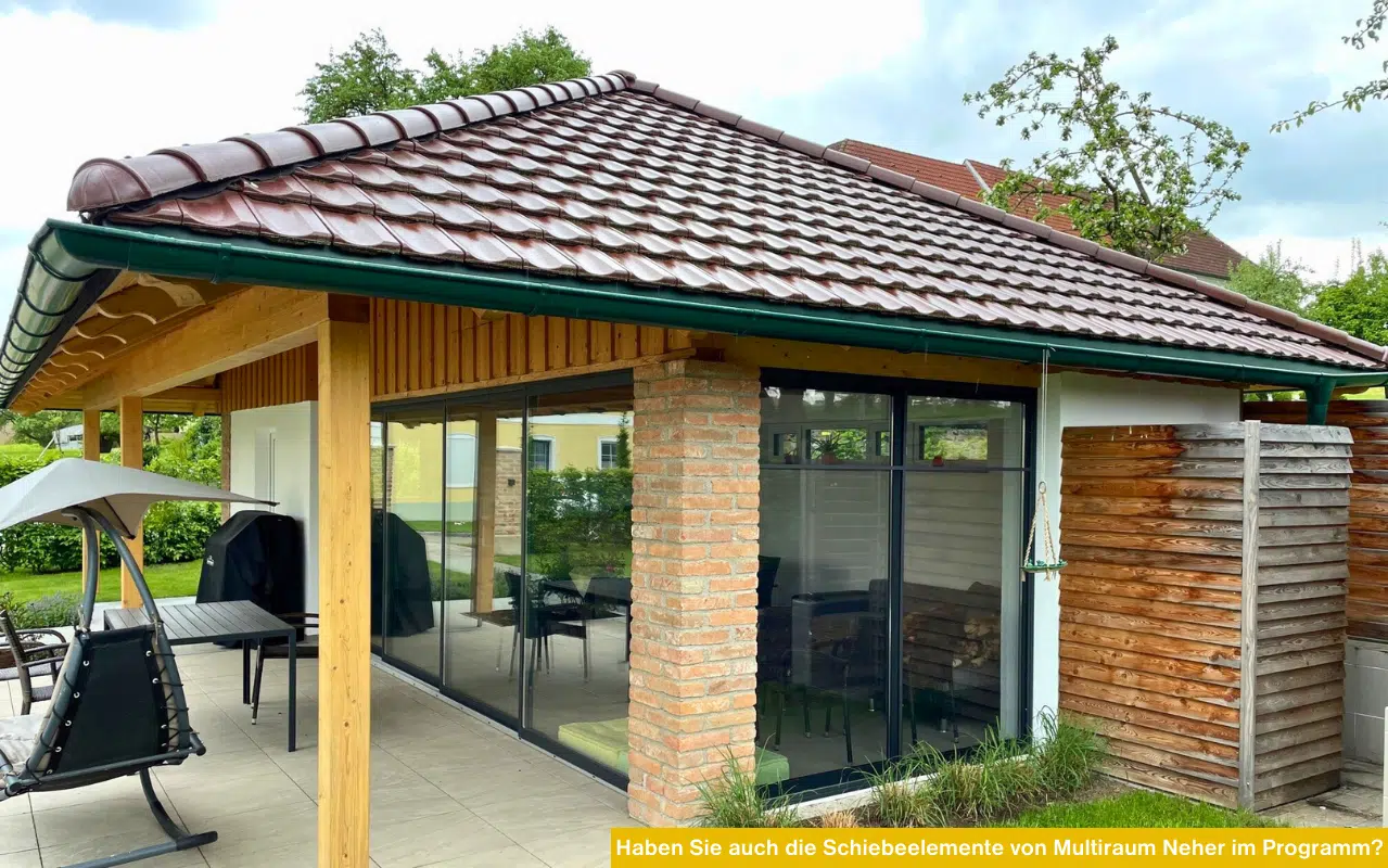 Fenster-Schmidinger bietet die Schiebeelemente von Neher-Multiraum als festen Bestandteil seines Sortiments an.