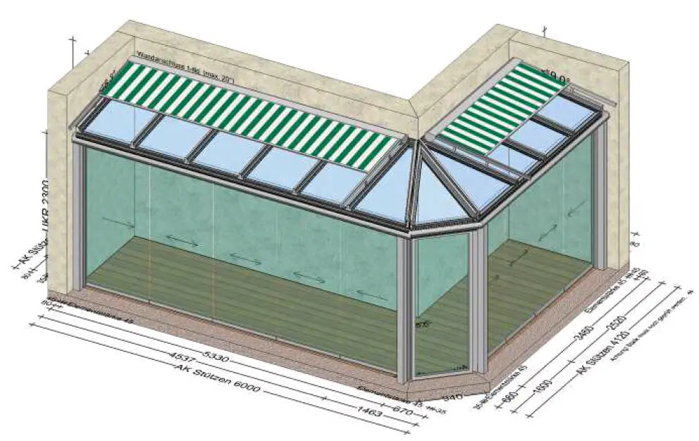 Nurglas Schiebesystem für Sommergarten