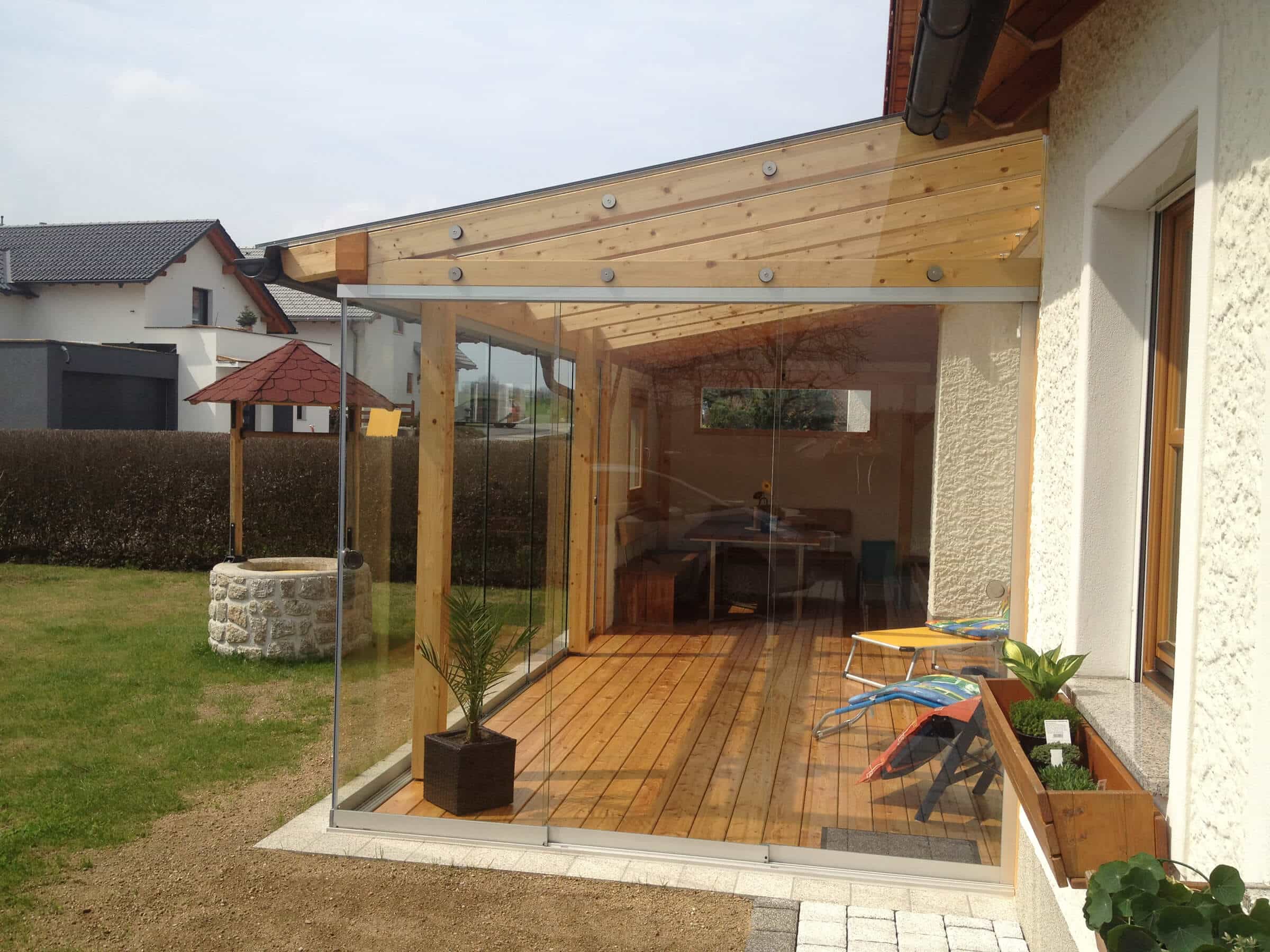 Pergola Glas und Holz vom Wintergartenbauer Schmidinger