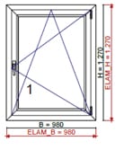 Preis Badezimmerfenster 98 x 127