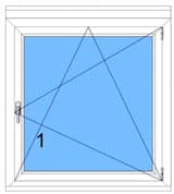 Fenster 1-flügelig Dreh-Kipp