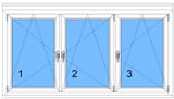 Preisvergleich 3-flügeliges Fenster unterschiedliche Materialien
