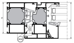 Aluminiumfenster-Profil heroal W72 aus Oberösterreich, hochwertig verarbeitet. Perfekt für moderne Gebäude.