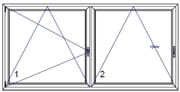 Parallel-Schiebe-Kipp-Fenster und Dreh-Kipp-Teil in moderner Ausführung und großer Glasfläche.