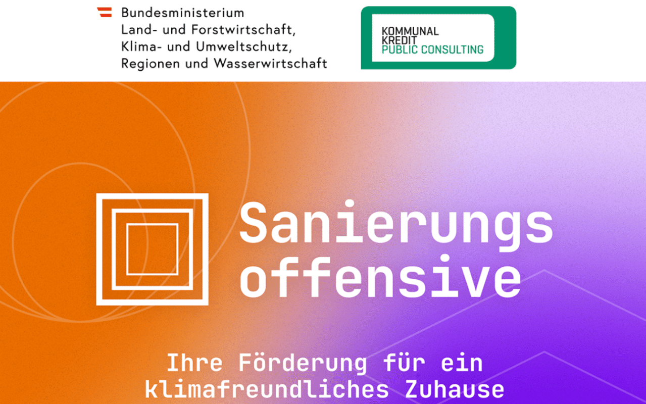 Registrierung ist ab sofort möglich für die neue Sanierungsoffensive - Förderung für klimafreundliche Sanierungen und energieeffiziente Häuser.