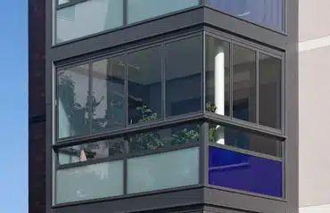 Schiebe-Dreh Schallschutzverglasung Balkon