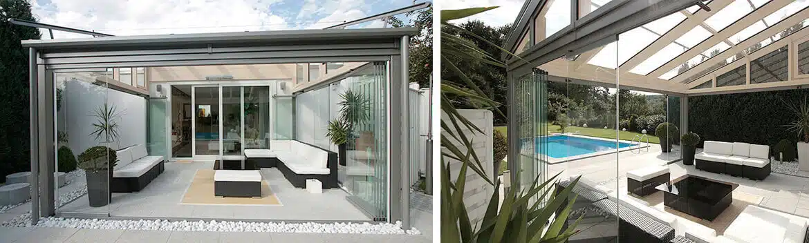 Schiebe-Dreh-Verglasung Sunflex SF25