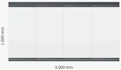 Schiebe-Dreh-Verglasung 3000 x 1600 mm - Preisbeispiel