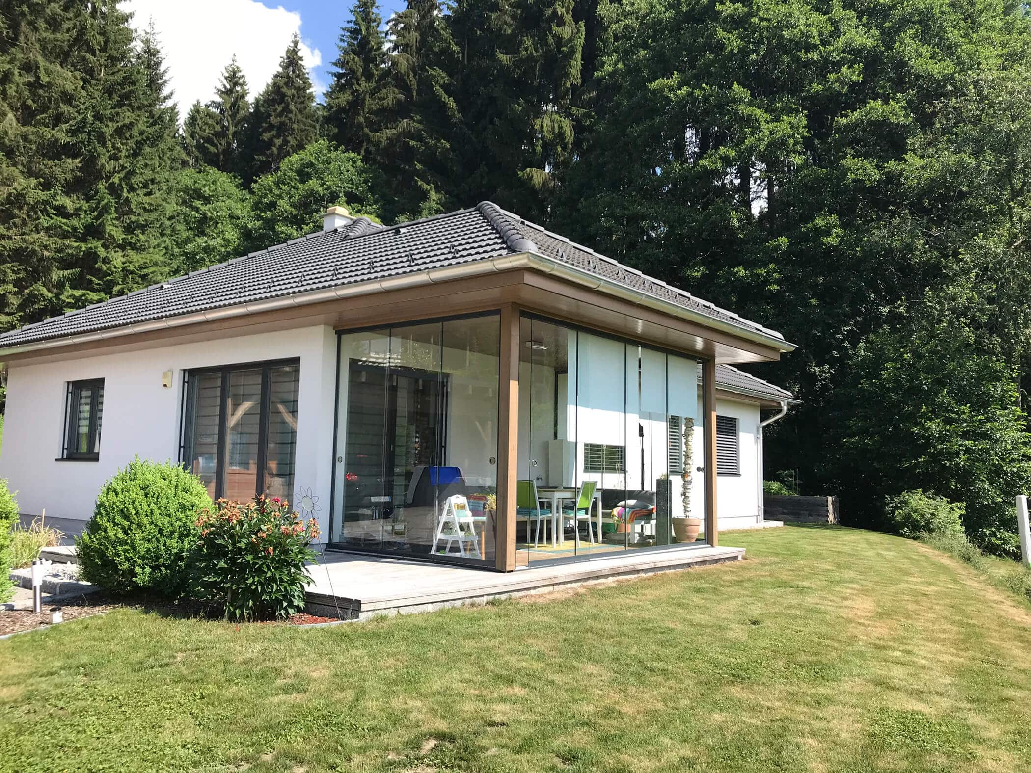 Schiebewand für Terrassenüberdachung