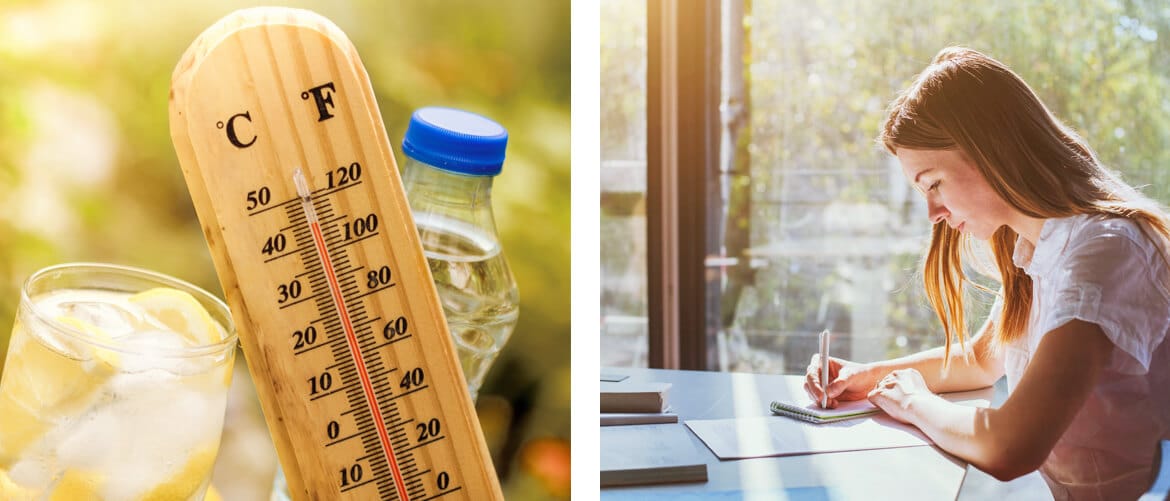 Bei Hitze lernen - Tipps Fenster-Schmidinger