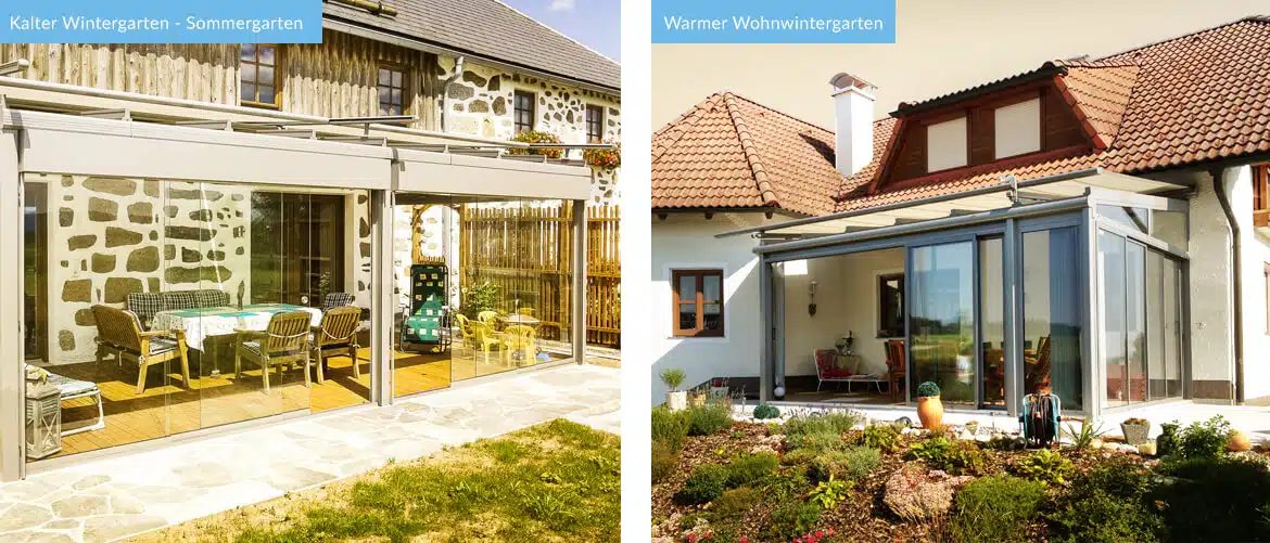 Unterschied warme & kalte Wintergärten