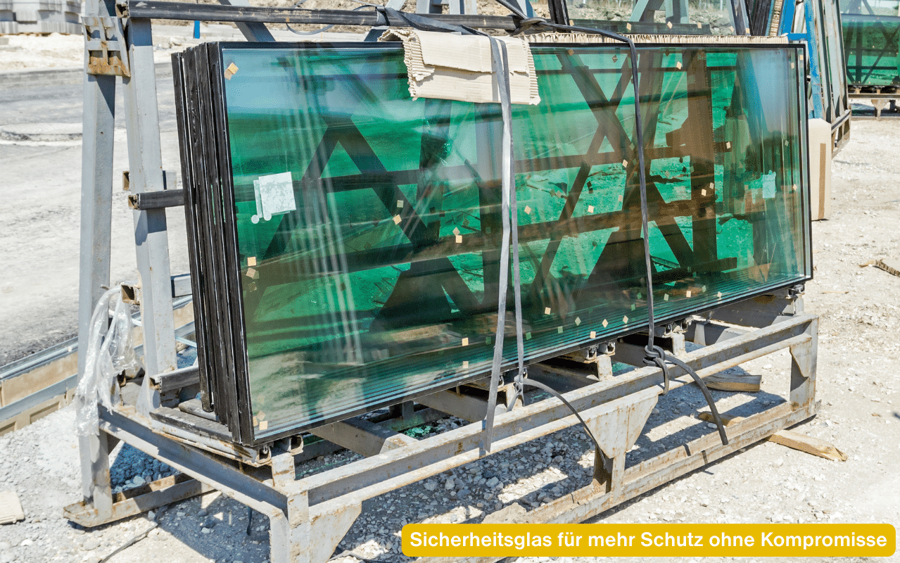Sicherheitsglas für mehr Schutz ohne Kompromisse große Isolierglasscheiben im Transportgestell