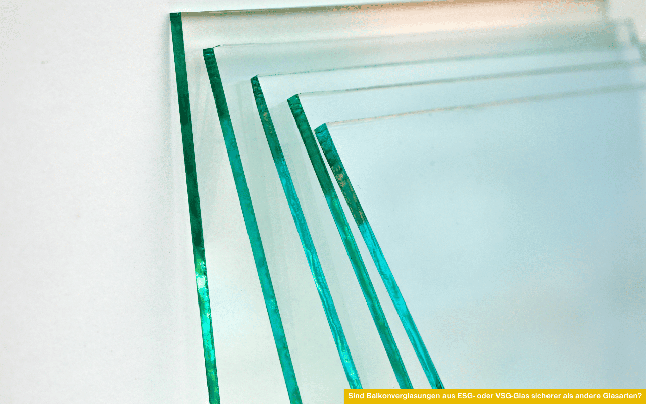 Sind Balkonverglasungen aus ESG- oder VSG-Glas sicherer als andere Glasarten? Informationen zu Sicherheit und Einbauempfehlungen nach OIB-Richtlinien.