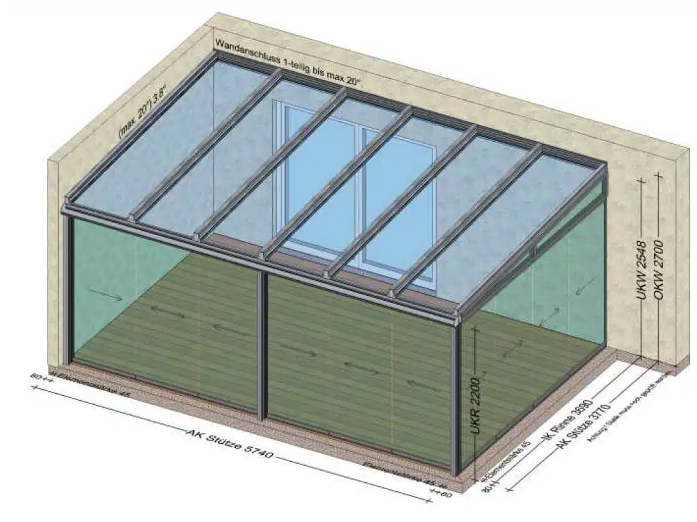 Sommergarten 5,7 x 3,7 Meter