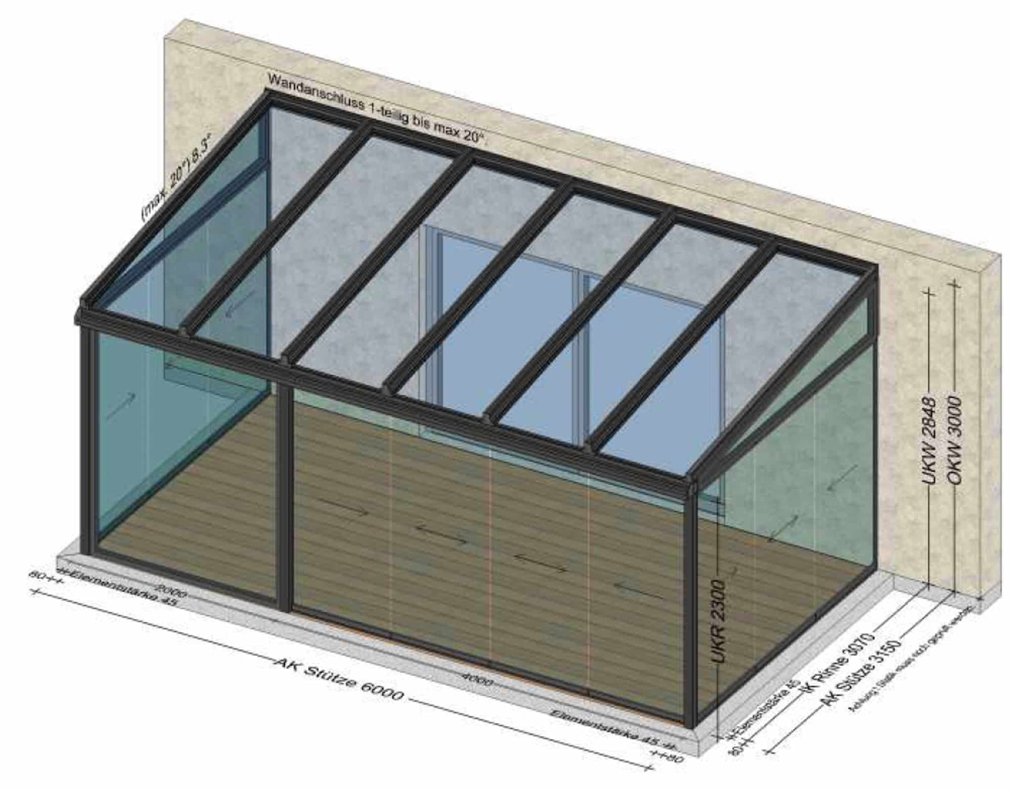 Sommergarten 6 x 3 m - Planung Pettenbach OÖ