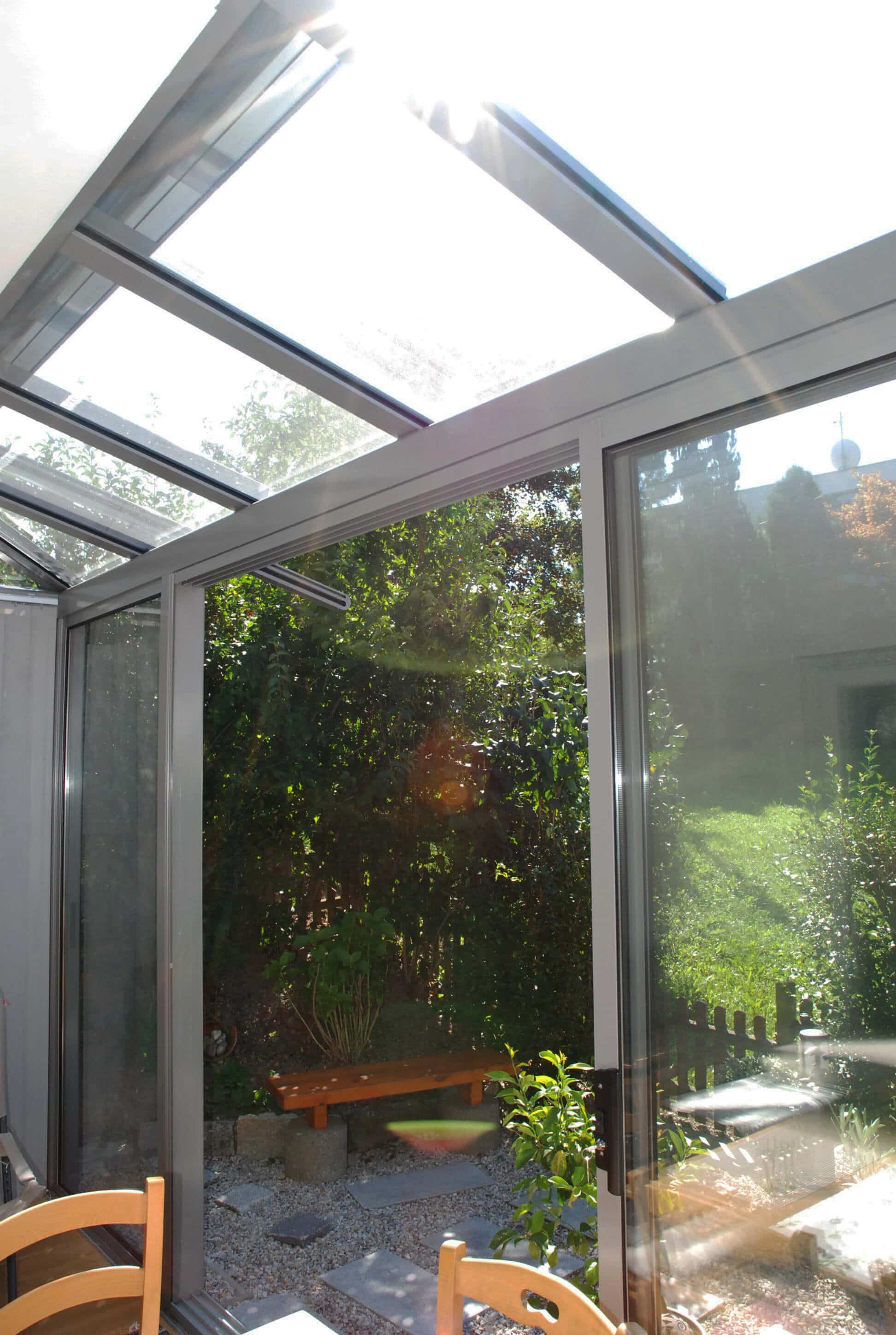 Sommergarten für Terrassen aus Glas