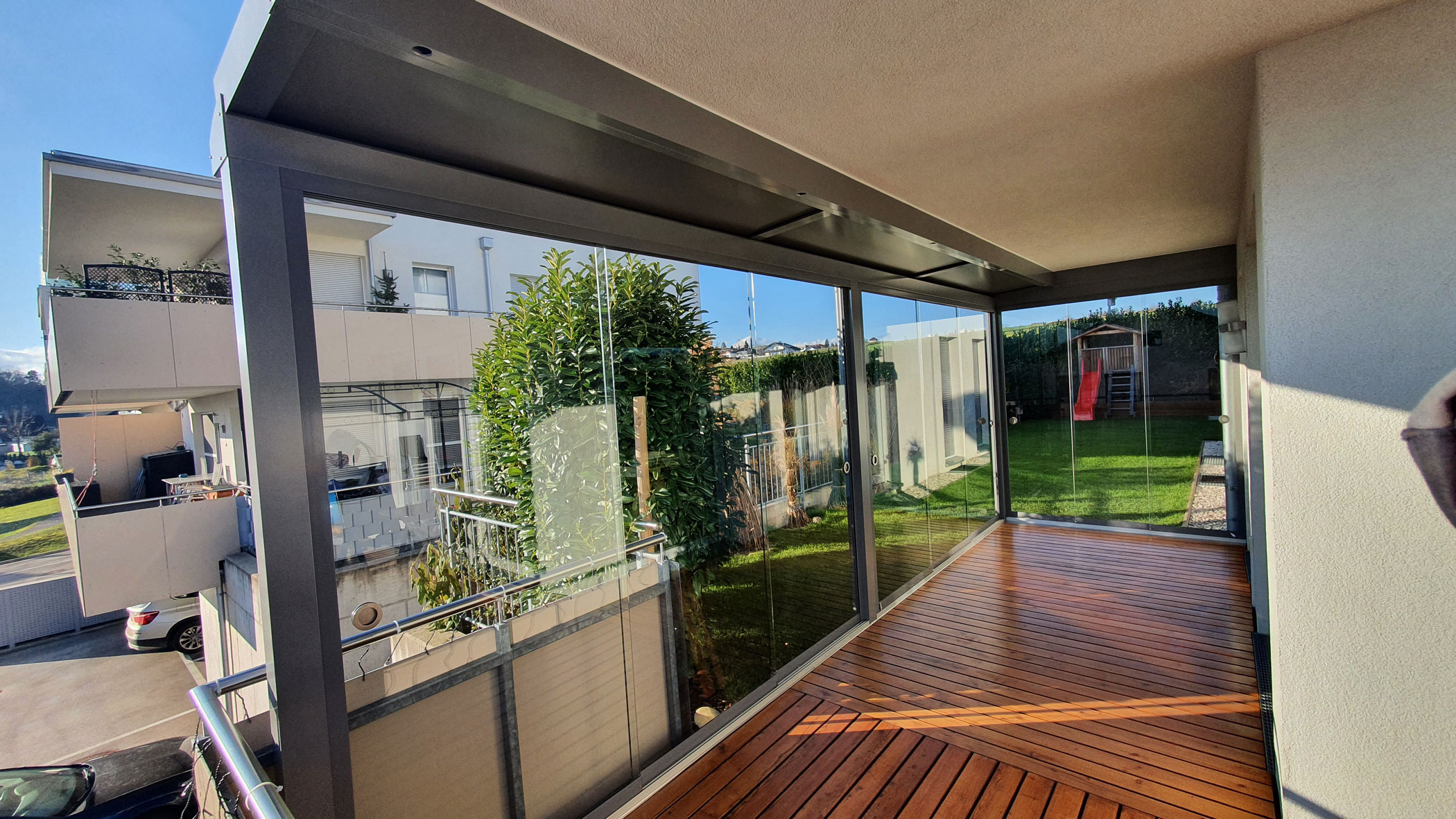 Sommergarten mit Schiebetüren vom Sommergarten Anbieter