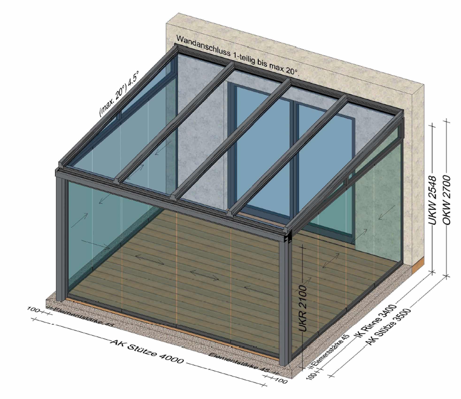 Sommergarten Preis 4 x 3,5 m
