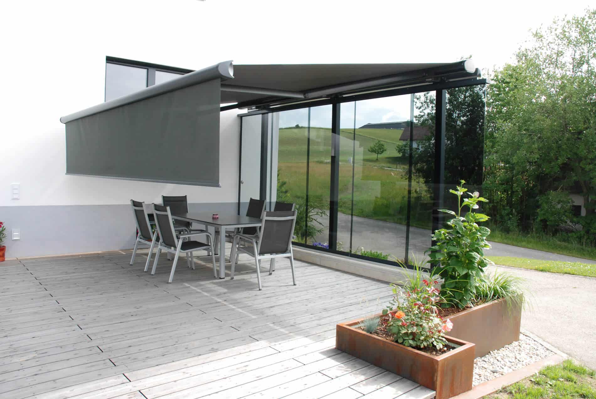 Sonnen- und Windschutz Terrasse