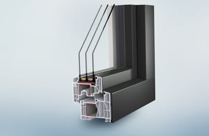 Kunststoff-Alu-Fenster Waku W88 Design