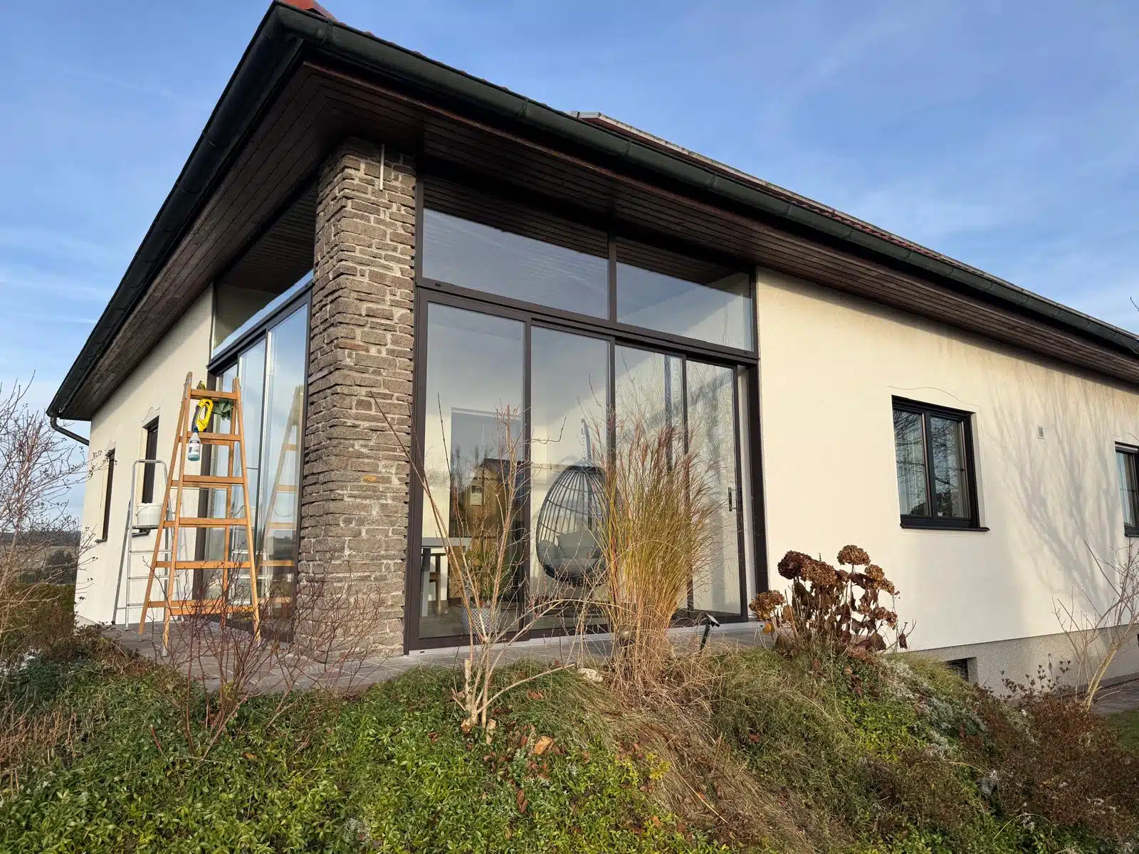 Terrasse mit Glas schließen nachträglich