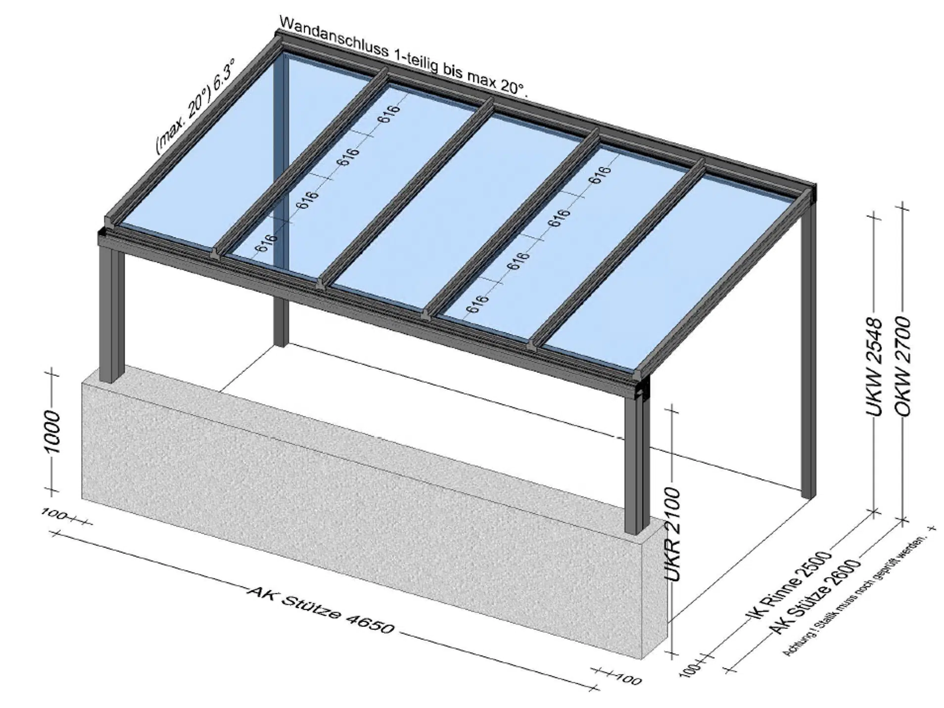 Terrassendach Glas Alu - Planung OÖ