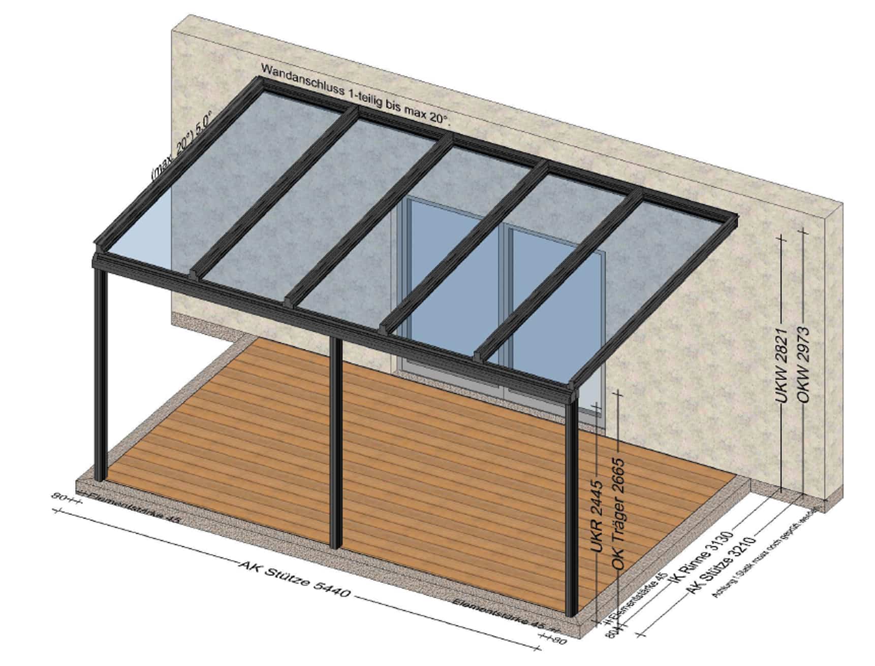 Terrassendach in Aluminium in Vöcklabruck