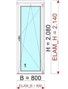 Terrassentüre Preis 80 x 208 cm