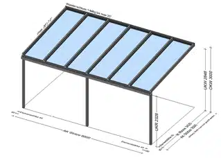 Glasdach 6x3 