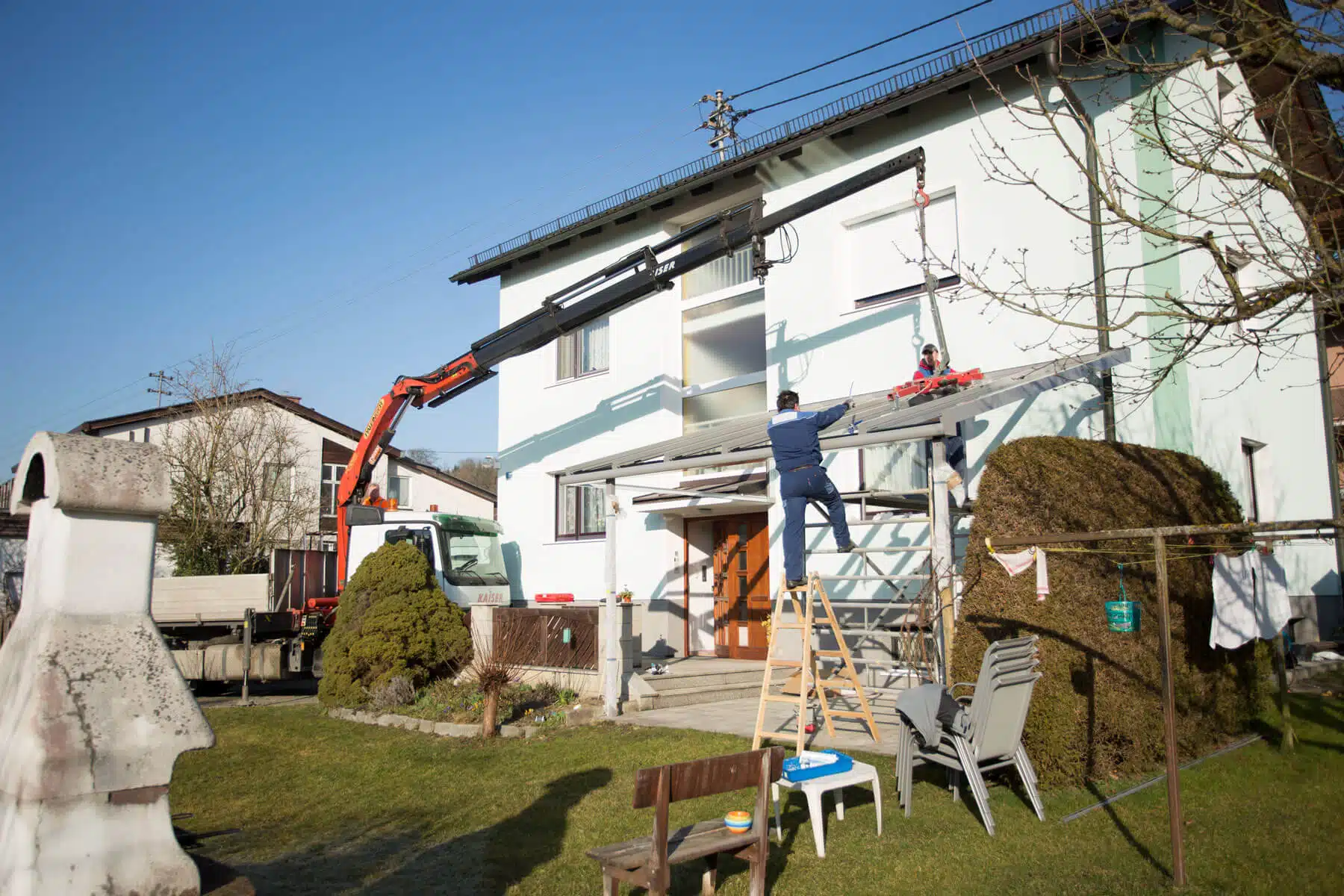 Terrassenüberdachung Alu - Montage