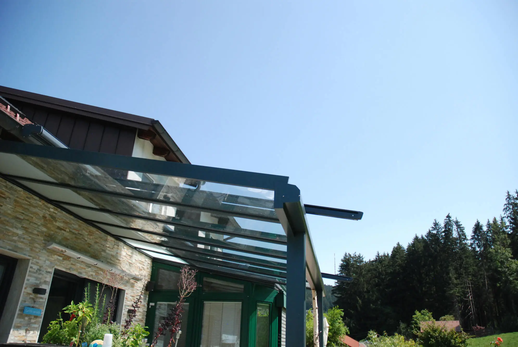Terrassenüberdachung Alu und Glas Österreich