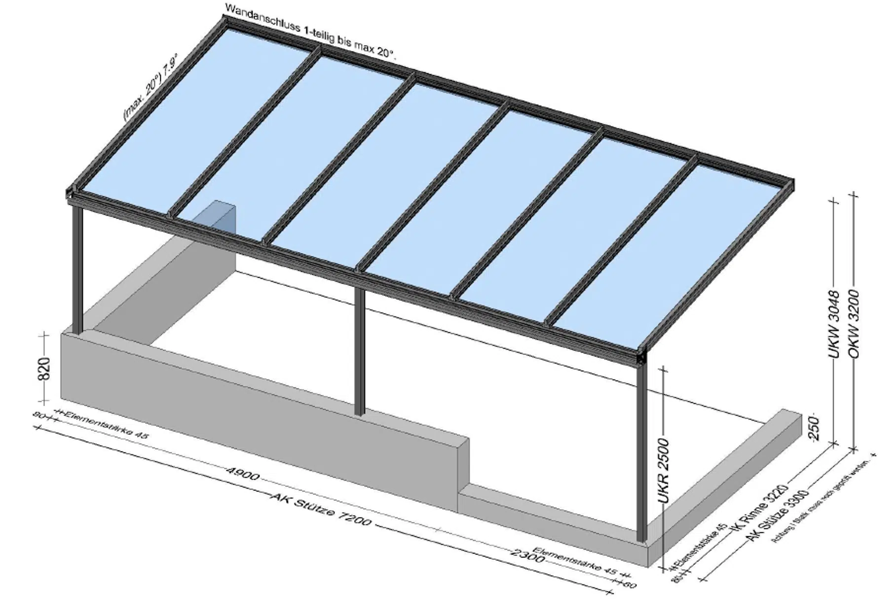 Terrassenüberdachung aus Aluminium - Planung in 4150 Rohrbach