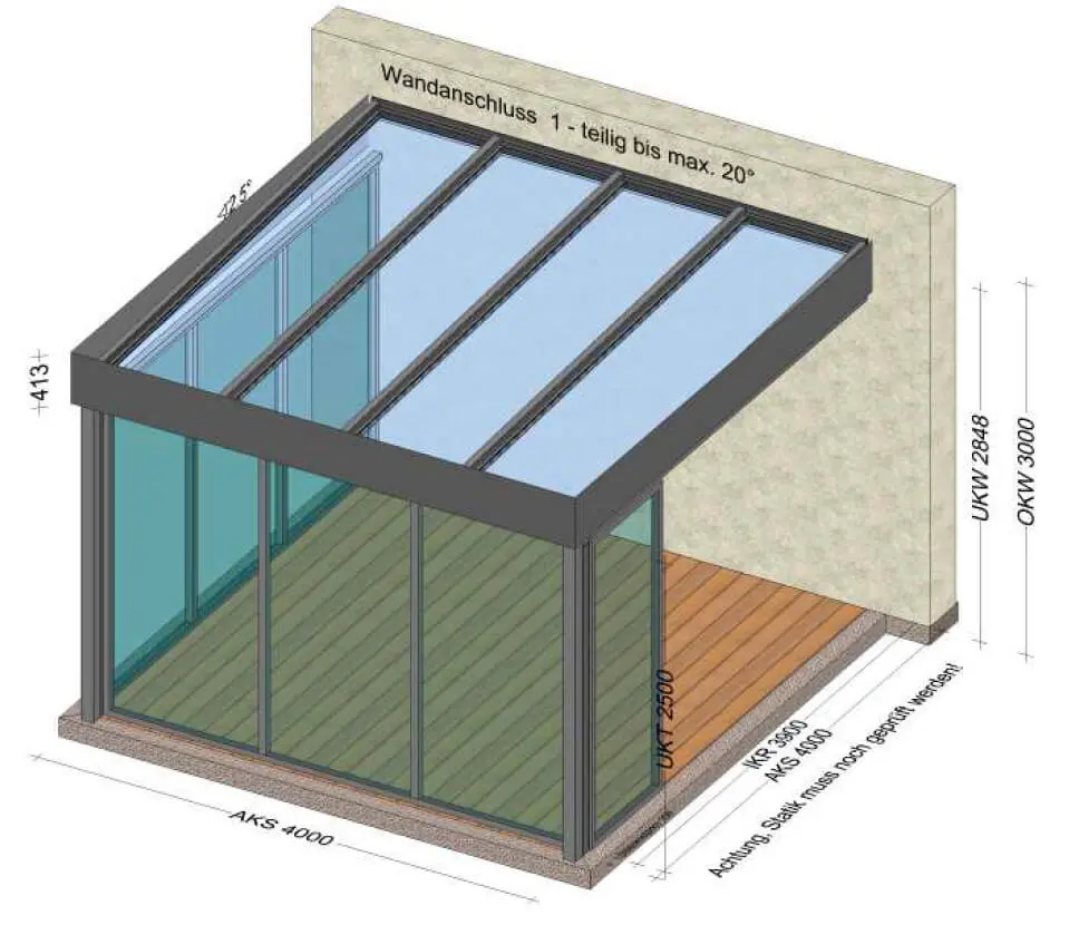 Terrassenüberdachung geplant von Schmidinger