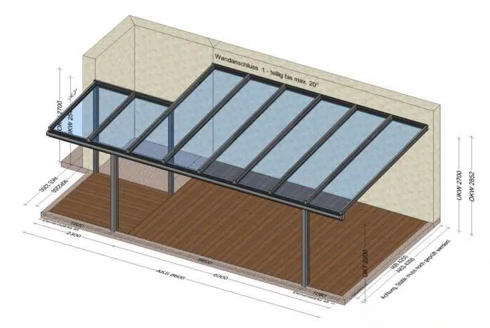 Terrassenüberdachung in Grieskirchen-OÖ - Planung