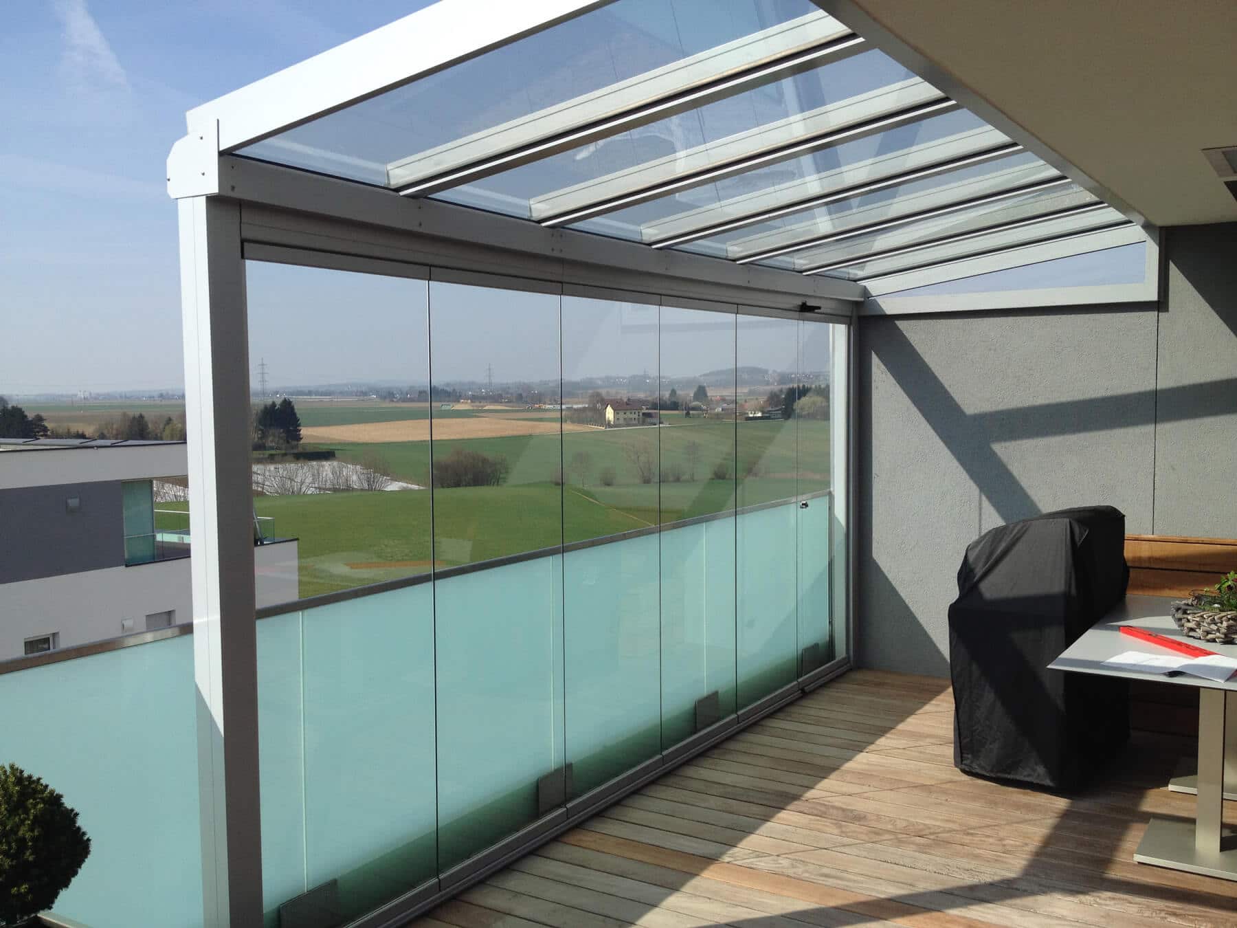 Terrassenüberdachung mit Glasdach