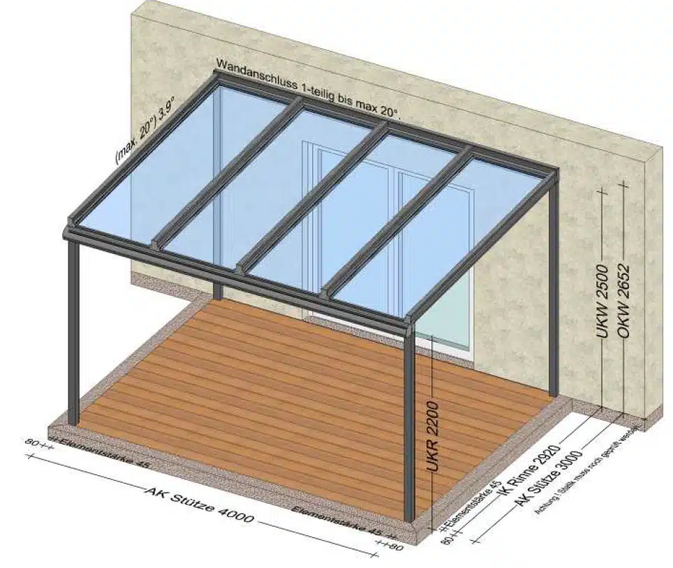 Terrassenüberdachung Planung in Rohrbach Oberösterreich