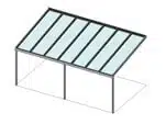 >Terrassenüberdachung mit Pultdach