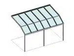 Terrassenüberdachung Pultdach und Solarknick