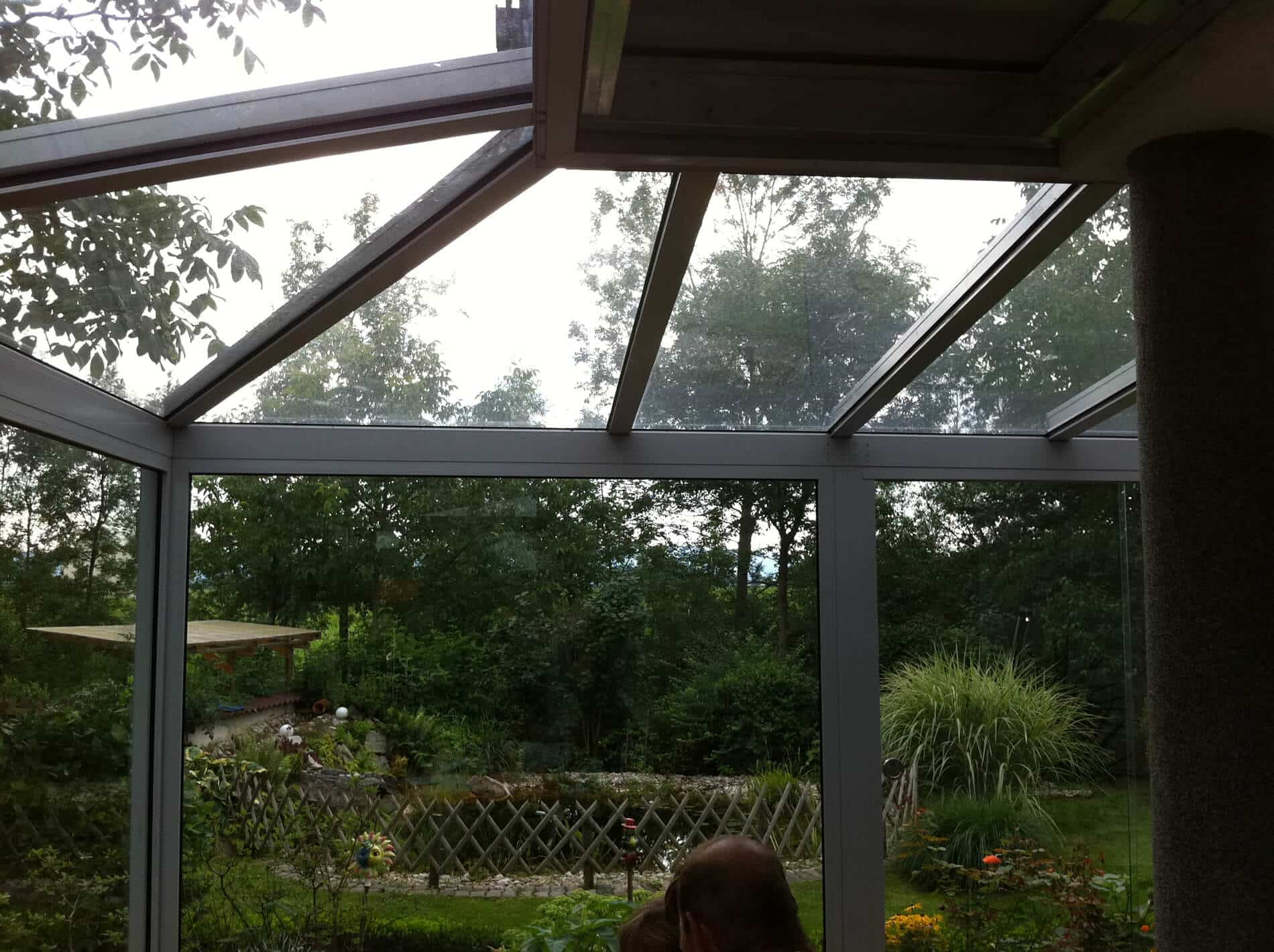 Terrassenüberdachung über Eck