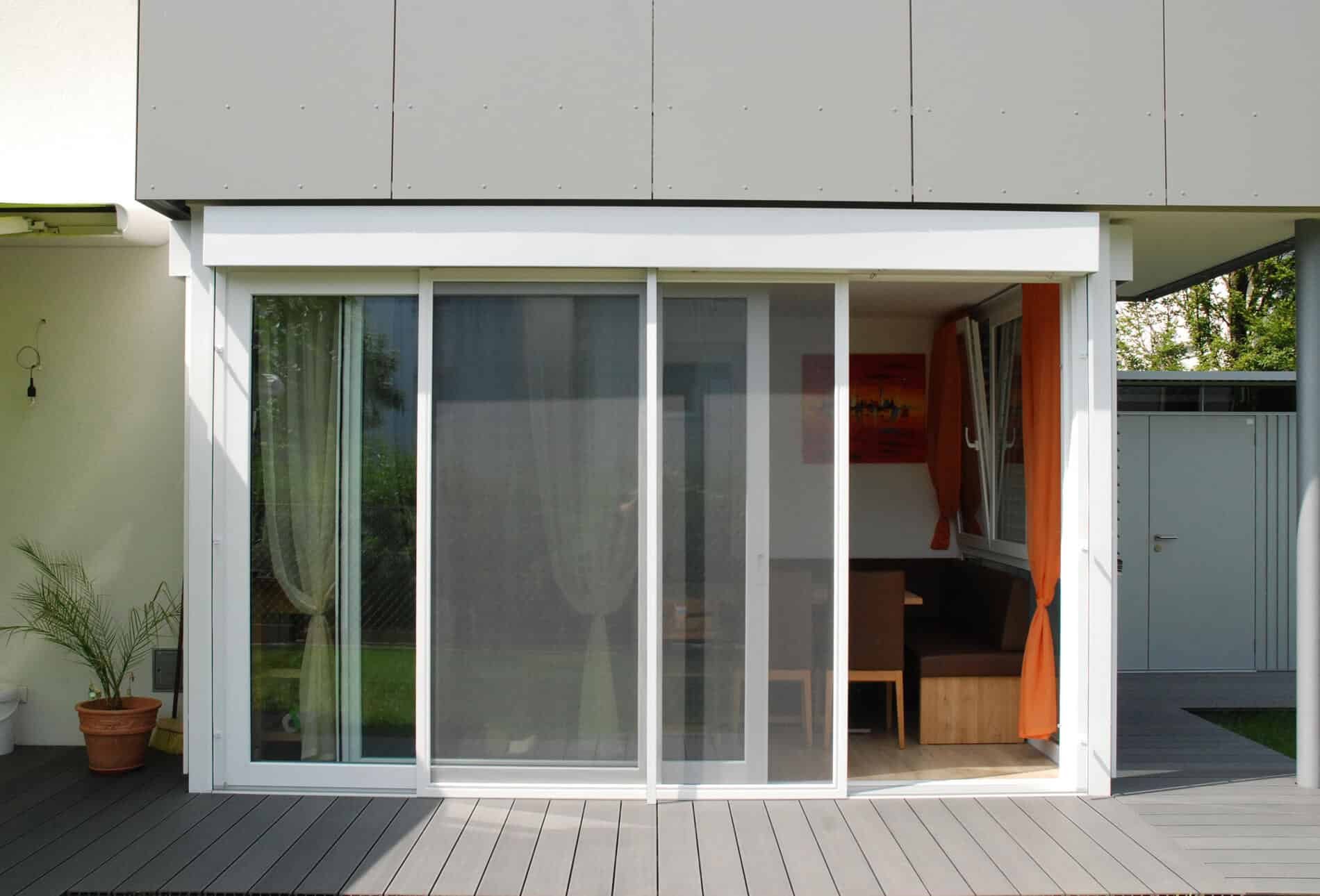 Terrassenverbau Schiebesystem Kunststoff