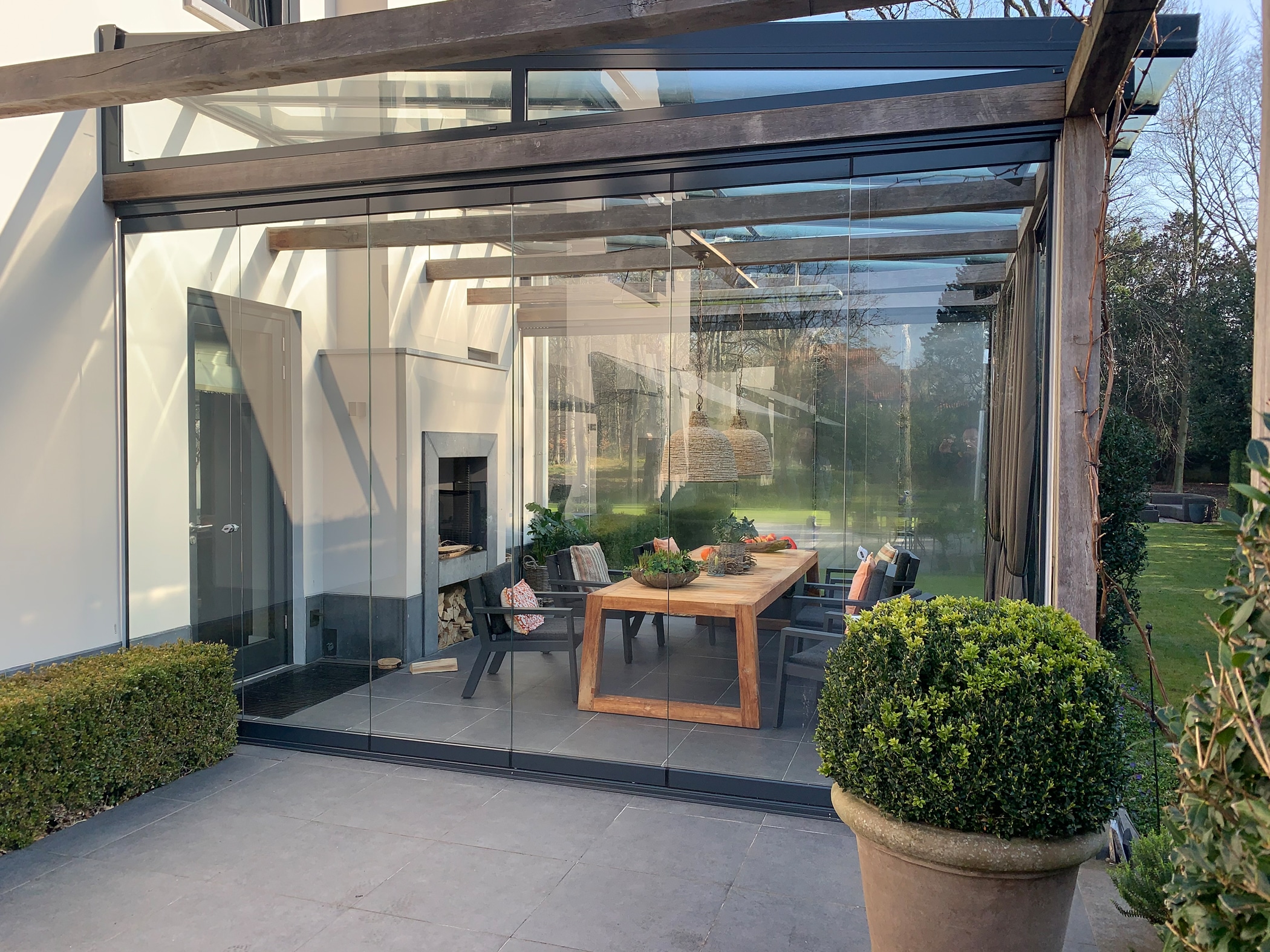 Terrassenverglasung als Wetterschutz von Schmidinger - Ihr Anbieter in Ihrer Nähe